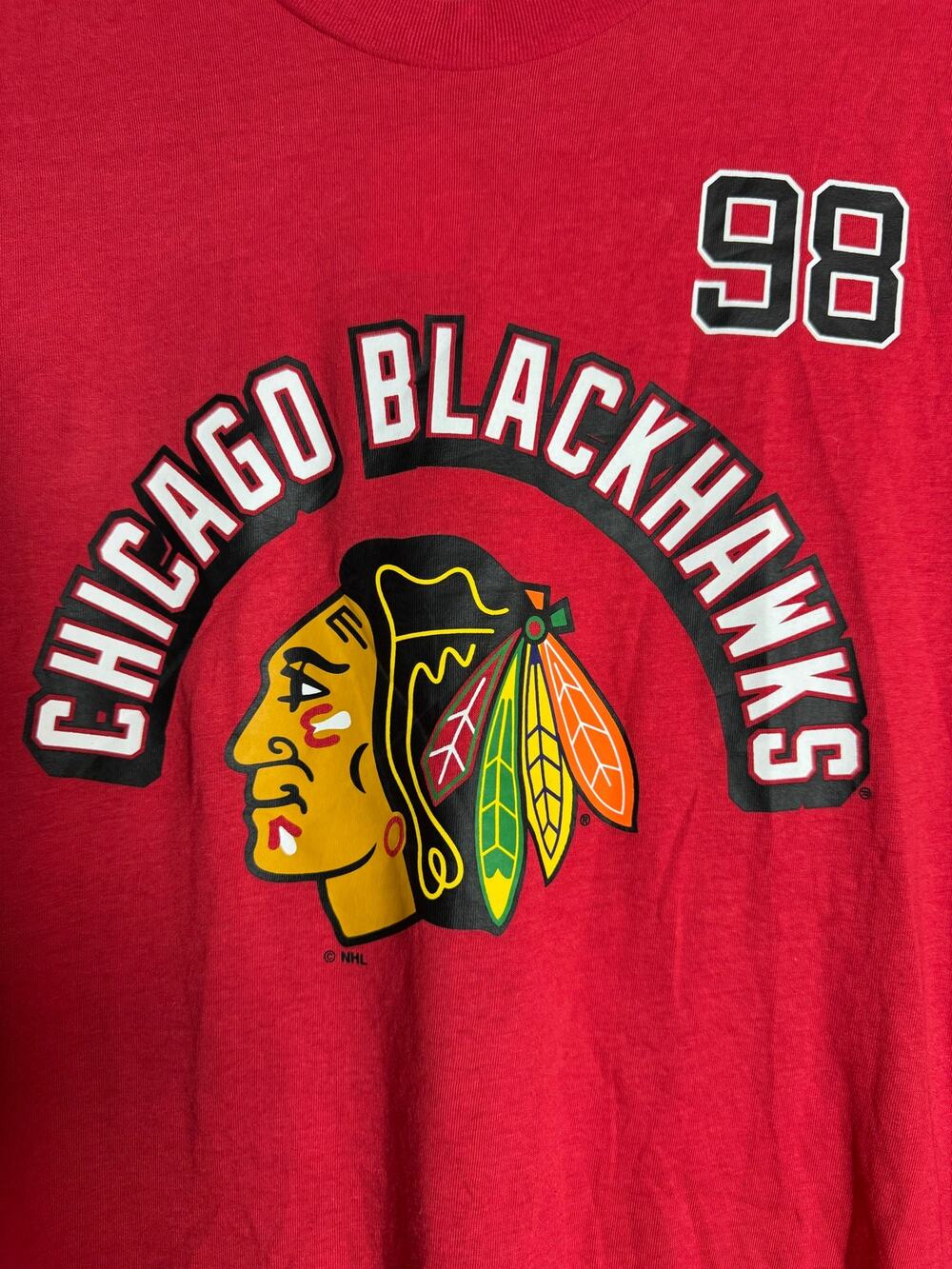 PROEDGE Chicago Blackhawks Graphic Tee NWT Red Short Sleeve Size L